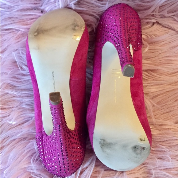 INC INTERNATIONAL CONCEPTS BRIGHT PINK PUMPS - Picture 4 of 6
